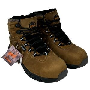 Hoss Men's Tikaboo UL Waterproof Comp Toe EH Work Boots 60406 Brown Sz 11